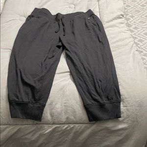 black cropped joggers